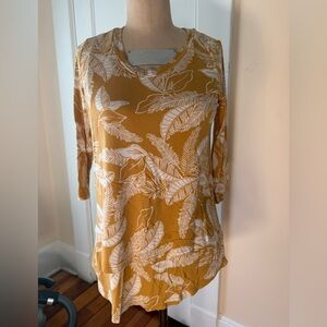 Latched Mama Mustard Floral Long Sleeve Top